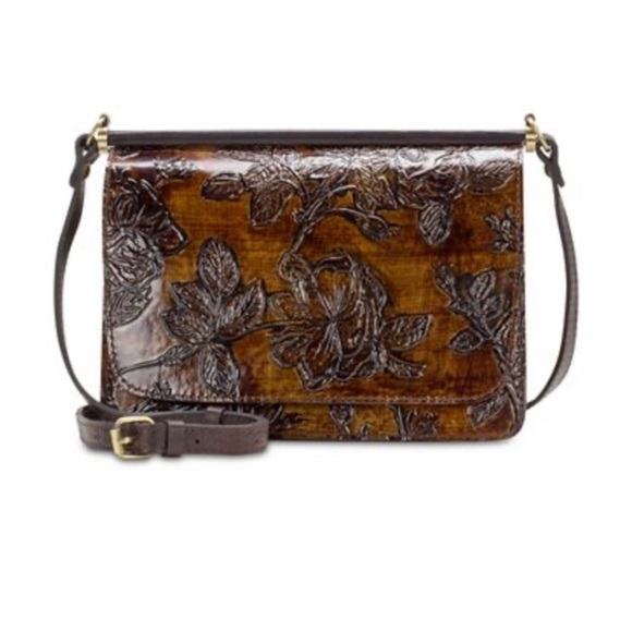 Patricia Nash Bark Leaves Caprera Embossed Bag